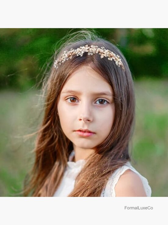 Pearl Crystal Floral Wedding Headband Hair Accessory Bride Party Prom main image 5
